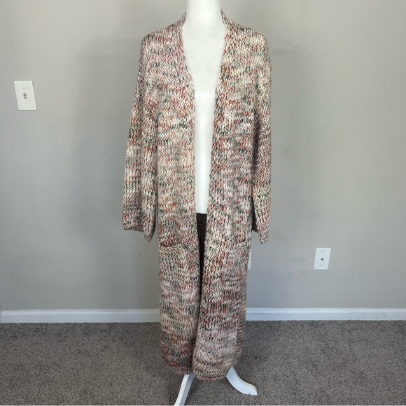 NWT BY ANTHROPOLOGIE SHINE KNIT OPEN FRONT LONG DUSTER CARDIGAN SWEATER ONE SIZE - Picture 6 of 16